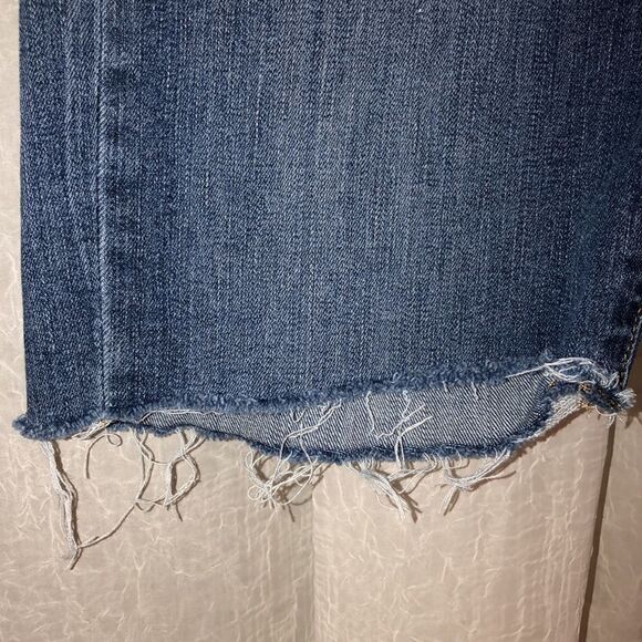 BR 27 Premium Denim Girlfriend Stretch Sie Frayed Hem Distressed Shorts - Picture 7 of 16